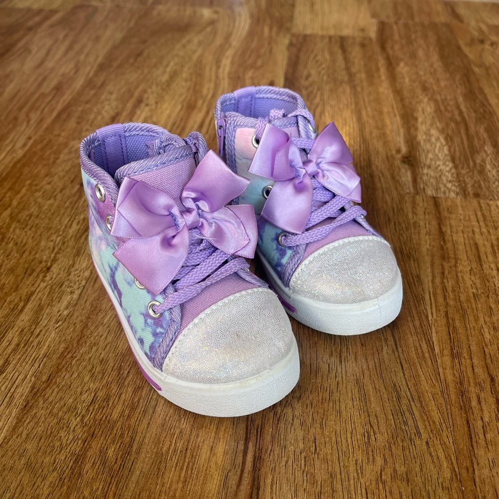Laura Ashley Toddler Girls' Bow High-Top Sneakers Size 6